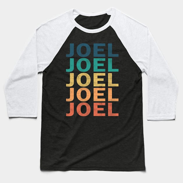 Joel Name T Shirt - Joel Vintage Retro Name Gift Item Tee Baseball T-Shirt by henrietacharthadfield